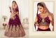 Lengha Choli Stoffset 3-teilig weinrot