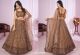 Lengha Choli Stoffset 3-teilig braun