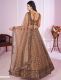 Lengha Choli Stoffset 3-teilig braun