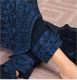 Salwar Kameez Stoffset / Anfertigung Georgette dunkelblau mit Brokat und Perlenstickerei