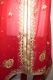 Dupatta Georgette rot mit Perlenstickerei
