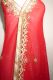 Dupatta Georgette rot mit Perlenstickerei