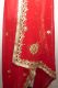 Dupatta Georgette rot mit Perlenstickerei