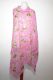 Dupatta Georgette rosa mit bunten Blumen