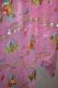 Dupatta Georgette rosa mit bunten Blumen