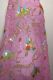 Dupatta Georgette rosa mit bunten Blumen