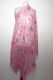 Dupatta Georgette rosa mit bunten Blumen