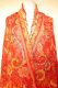 Wollschal 'boiled wool' bestickt rot-beige II