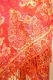 Wollschal 'boiled wool' bestickt rot-beige II