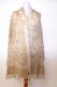 Wollschal 'boiled wool' bestickt sand-hellbeige