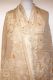 Wollschal 'boiled wool' bestickt sand-hellbeige