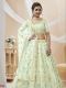 Lengha Choli 'Pragita' Stoffset 3-teilig hellgrün