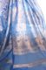 Sari Seidenorganza blau-hellbeige