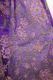 Seidensari violett mit Blumenmuster