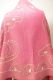 Wollschal 'boiled wool' bestickt rosa