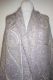 Wollschal 'boiled wool' bestickt grau-pastelllila