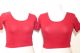 Saribluse 'Choli' Baumwoll-Jersey dunkelrot