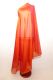Bauchtanzschleier halbrund mit Borte - orange - B-Ware