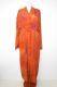 Morgenmantel aus reiner Seide orange, Seidenkimono orange XL