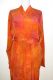 Morgenmantel aus reiner Seide orange, Seidenkimono orange XL