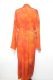 Morgenmantel aus reiner Seide orange, Seidenkimono orange XL