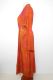 Morgenmantel aus reiner Seide orange, Seidenkimono orange XL