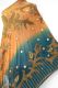 Dupatta Georgette orangebraun-smaragdgrün