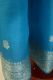 Seidensari hellblau mit silbergrau, indischer 2nd hand Seidensari hellblau