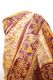 Seidensari Batik gelborange, braun, creme