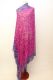Dupatta Chiffon fuchsia-blau mit Pailletten und Spiegelchen