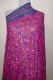 Dupatta Chiffon fuchsia-blau mit Pailletten und Spiegelchen