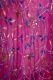 Dupatta Chiffon fuchsia-blau mit Pailletten und Spiegelchen