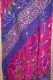 Dupatta Chiffon fuchsia-blau mit Pailletten und Spiegelchen