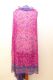 Dupatta Chiffon fuchsia-blau mit Pailletten und Spiegelchen