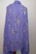 Dupatta Georgette flieder mit silber