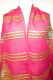 Dupatta Chiffon rubinrot mit goldenen Streifen
