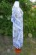 Kaftan 'Turiya' weiß-blau-rosa mit Blüten-Design