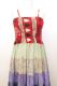 Kleid 'Gypsy' Rayon rot-schwarz mit bunten Volants