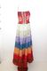 Kleid 'Gypsy' Rayon rot-schwarz mit bunten Volants