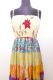 Kleid 'Gypsy' mit cremefarbenem Bustier und bunten Volants