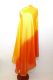 Bauchtanzschleier halbrund mit Borte - gelbgold-orange - B-Ware