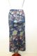 Hose aus reiner Baumwolle dunkelblau mit Tieren und Blumen, Sommerhose aus Baumwolle, dunkelblaue Freizeithose
