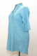 Baumwoll-Bluse 'Preetam' handbestickt blau - B-Ware