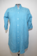 Baumwoll-Bluse 'Preetam' handbestickt blau - B-Ware