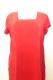 Salwar Kameez 2-teilig aus roter Kreppseide, Upcycling Seidenpunjabi in der Farbe rot