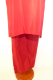 Salwar Kameez 2-teilig aus roter Kreppseide, Upcycling Seidenpunjabi in der Farbe rot