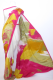 Indischer Sari aus feinstem Polyester pink-gelboliv-weiß