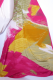 Indischer Sari aus feinstem Polyester pink-gelboliv-weiß