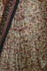 Seidensari creme-schwarz mit Paisleymuster