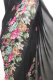 Georgette-Sari Viskose schwarz mit Blumenprint